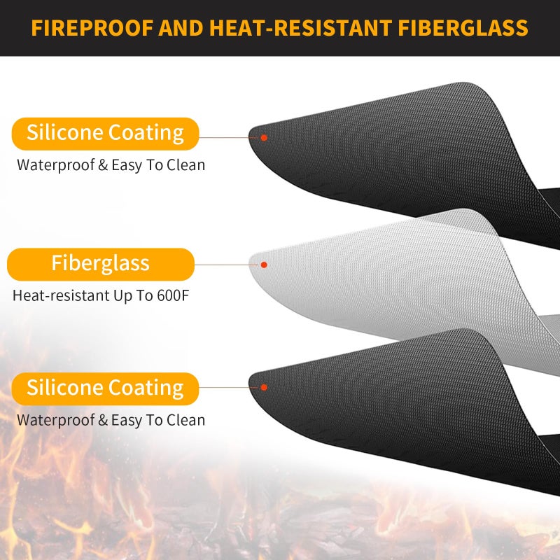 SONGC Stove Top Covers For Electric Stove Mat  Heat-Resistant Glass Surface Cover Fireproof Waterproof Oilproof 30 X 21 Inches Black - Image 5